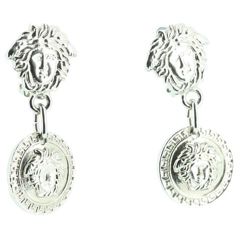 boucle d oreille versace argent|Versace .